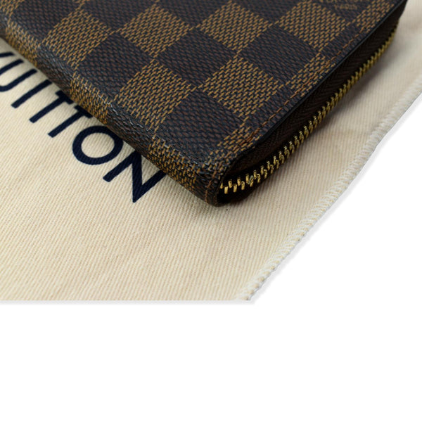 LOUIS VUITTON Damier Ebene Zippy Long Wallet Brown