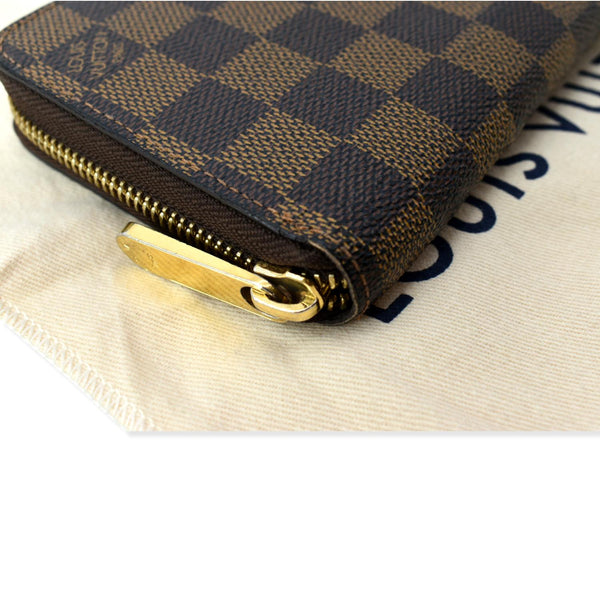 LOUIS VUITTON Damier Ebene Zippy Long Wallet Brown