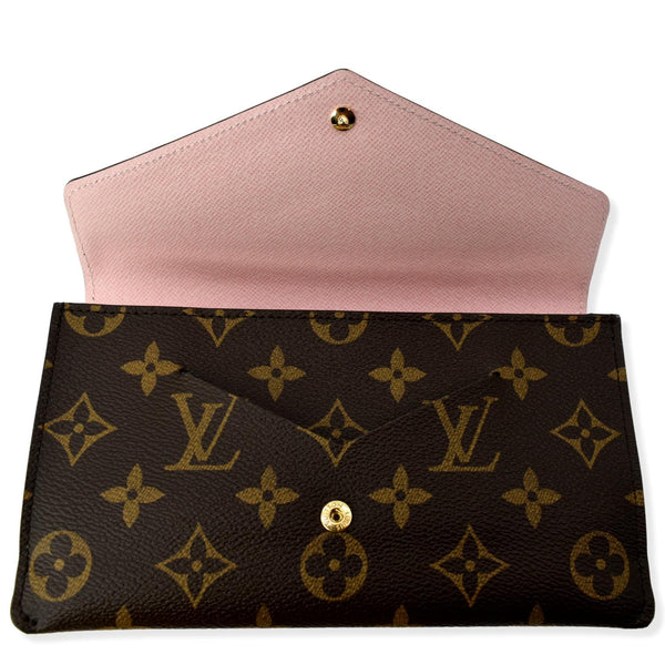 LOUIS VUITTON Jeanne Monogram Canvas Wallet Rose Ballerine