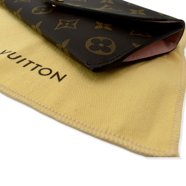 LOUIS VUITTON Jeanne Monogram Canvas Wallet Rose Ballerine