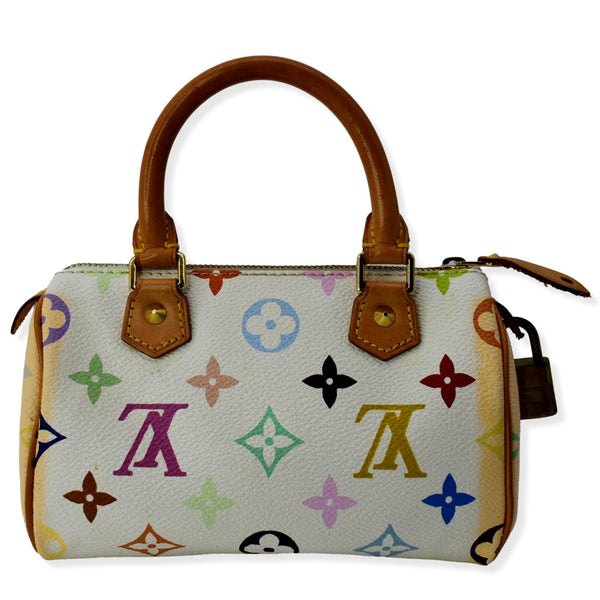 LOUIS VUITTON Nano Murakami Speedy Monogram Satchel Bag Multicolor