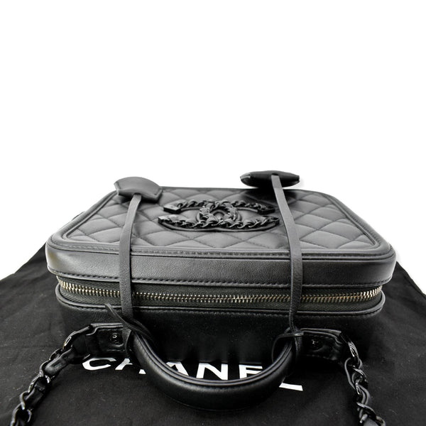 CHANEL Incognito CC Filigree Vanity Lambskin Shoulder Bag So Black