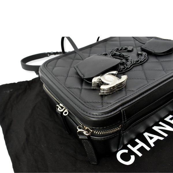 CHANEL Incognito CC Filigree Vanity Lambskin Shoulder Bag So Black