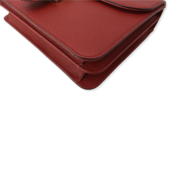 GUCCI Interlocking GG Calfskin Leather Crossbody Bag Red 510303