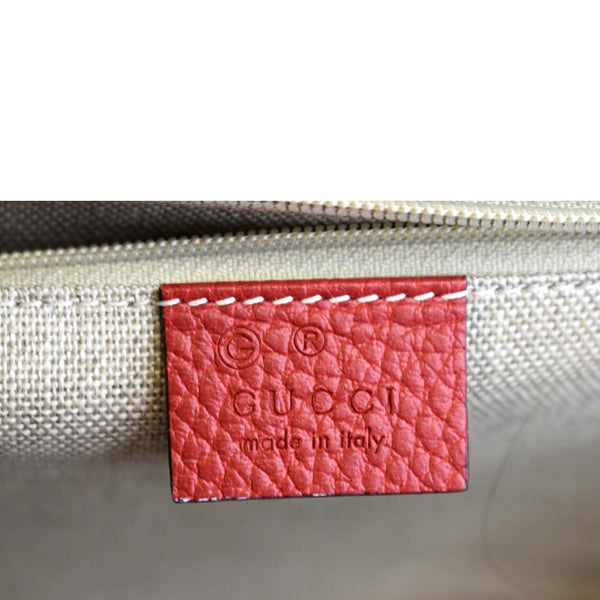 GUCCI Interlocking GG Calfskin Leather Crossbody Bag Red 510303