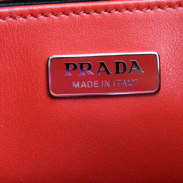 PRADA Cleo Brushed Leather Shoulder Bag Scarlet