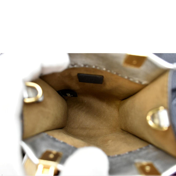 FENDI Mini Sunshine Plexiglass Laminated Leather Shopper Tote Crossbody Bag Silver - Hot Deals