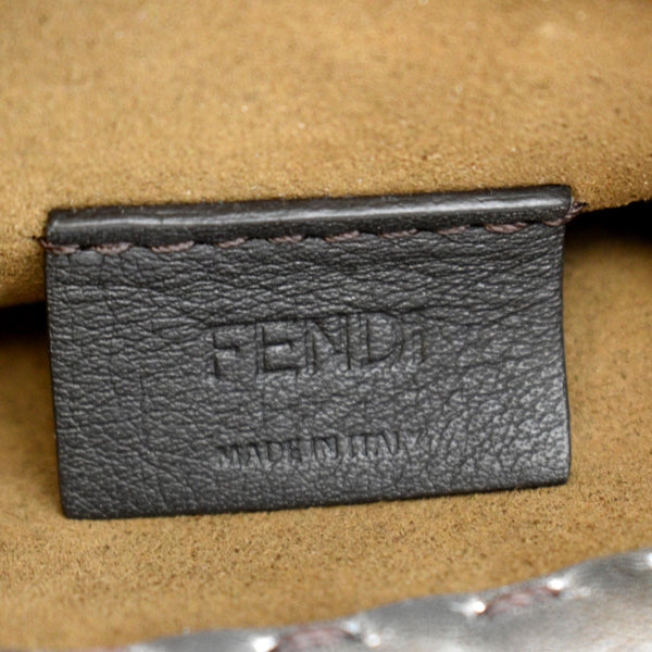 FENDI Mini Sunshine Plexiglass Laminated Leather Shopper Tote Crossbody Bag Silver - Hot Deals