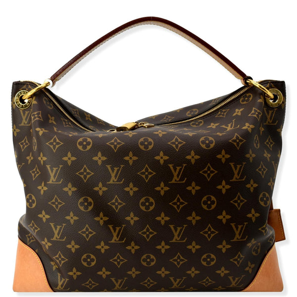 LOUIS VUITTON Berri MM Monogram Canvas Shoulder Bag Brown