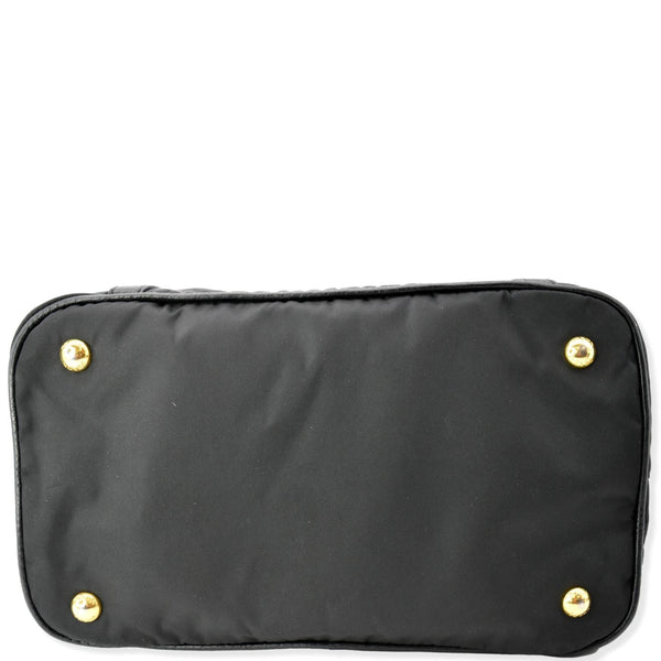 PRADA Tessuto Vitello Daino Nylon Tote Shoulder Bag Black