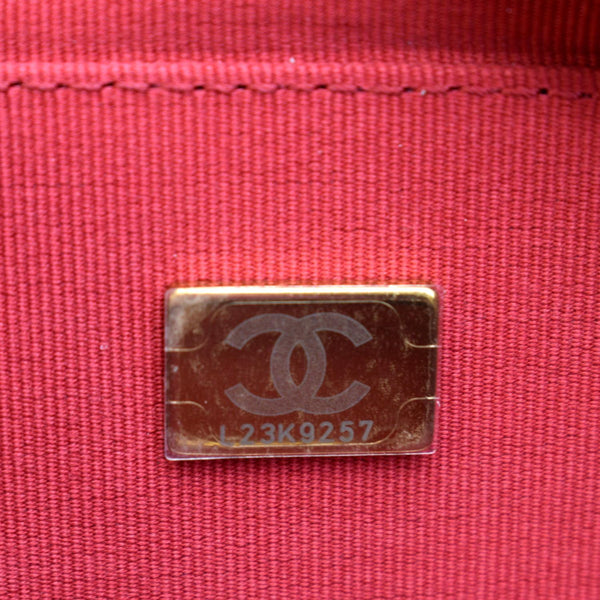 CHANEL Quilted Caviar Like A Flap Wallet Shoulder Bag Black