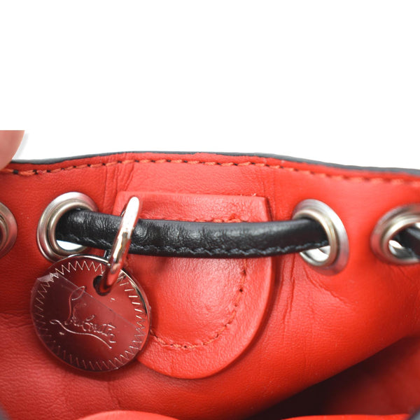 CHRISTIAN LOUBOUTIN Mary Jane Bucket Veau Velours Shoulder Bag Black