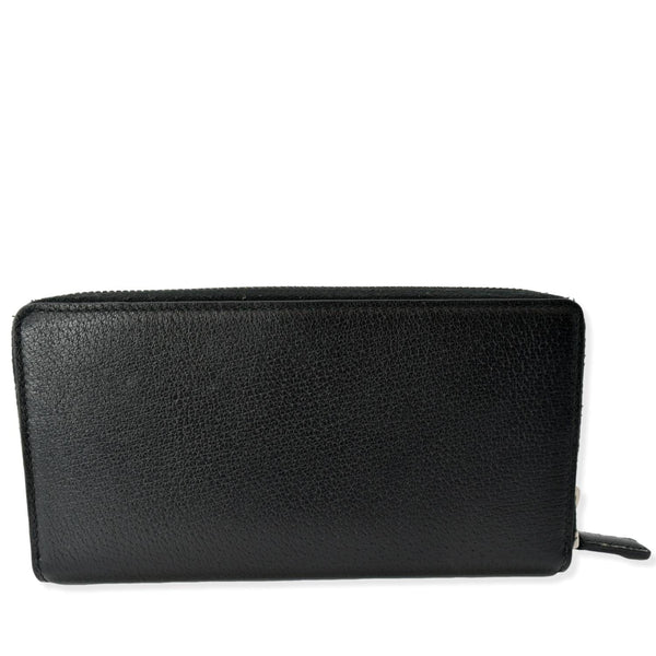 GUCCI Logo Zip Around Leather Wallet Black 408831