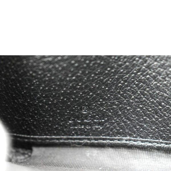 GUCCI Logo Zip Around Leather Wallet Black 408831