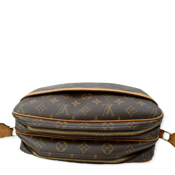 LOUIS VUITTON Reporter Monogram Canvas Shoulder Bag Brown