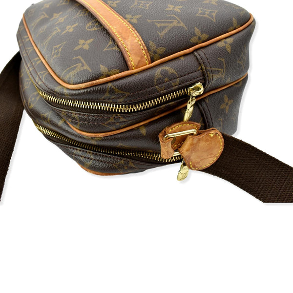 LOUIS VUITTON Reporter Monogram Canvas Shoulder Bag Brown