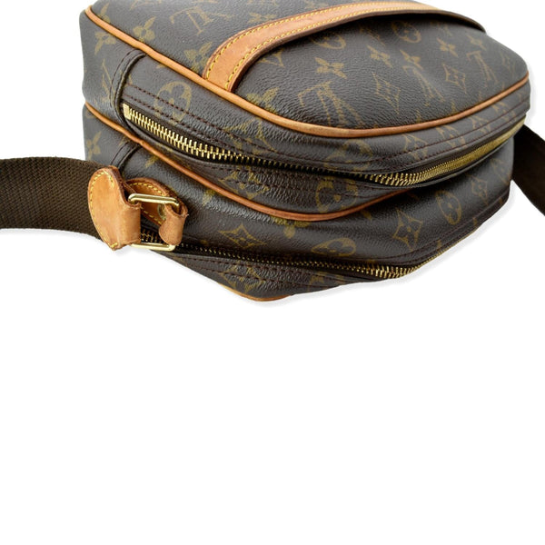 LOUIS VUITTON Reporter Monogram Canvas Shoulder Bag Brown