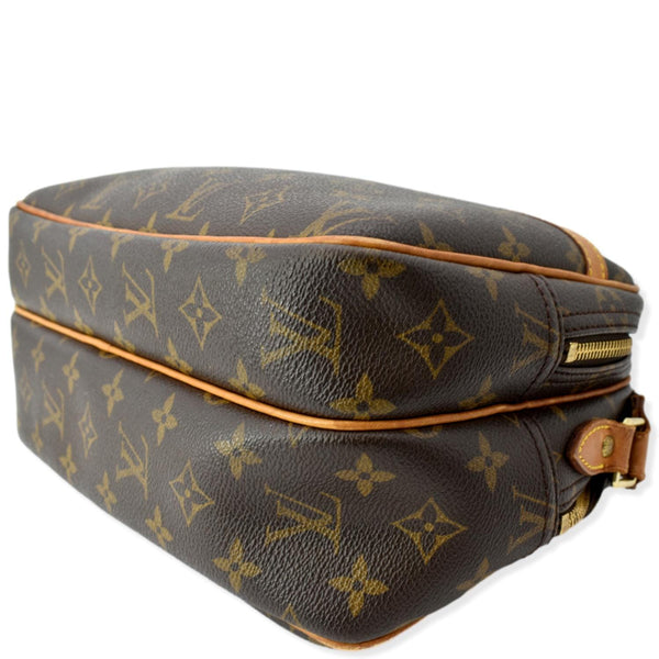 LOUIS VUITTON Reporter Monogram Canvas Shoulder Bag Brown