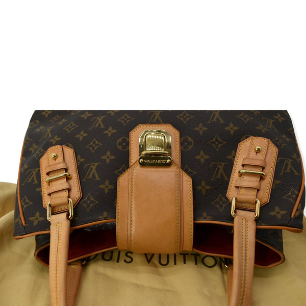 LOUIS VUITTON Griet Monogram Canvas Tote Bag Brown