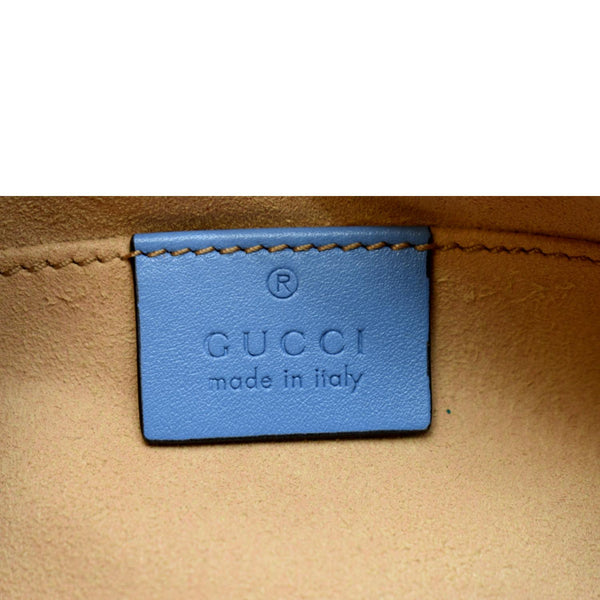 GUCCI GG Marmont Matelasse Leather Crossbody Bag Blue 447632
