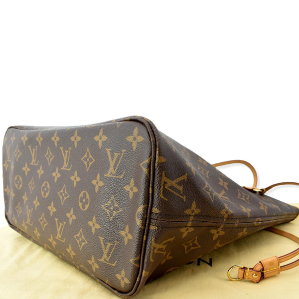 LOUIS VUITTON Neverfull MM Monogram Canvas Tote Bag Brown