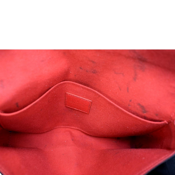 LOUIS VUITTON Felicie Damier Ebene Pochette Crossbody Bag Brown