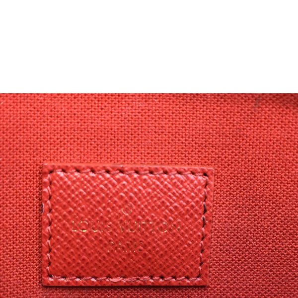 LOUIS VUITTON Felicie Damier Ebene Pochette Crossbody Bag Brown