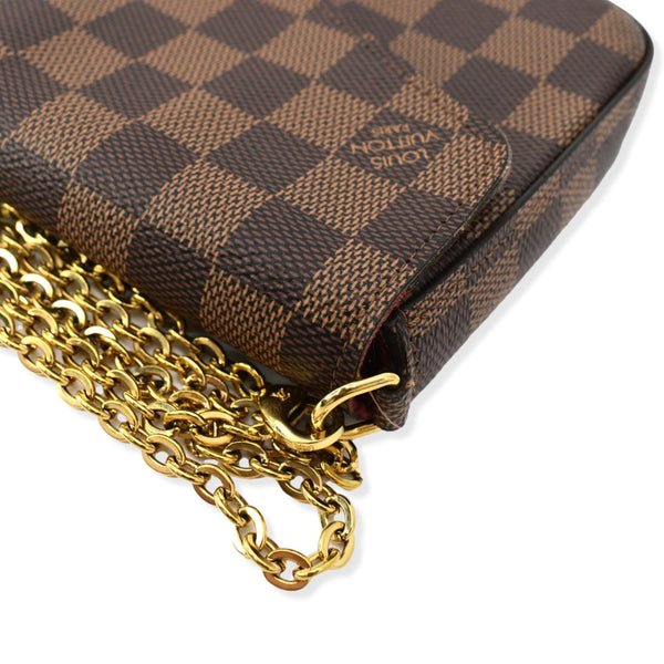 LOUIS VUITTON Felicie Damier Ebene Pochette Crossbody Bag Brown