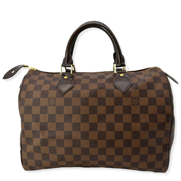 LOUIS VUITTON Speedy 30 Damier Ebene Satchel Bag Brown