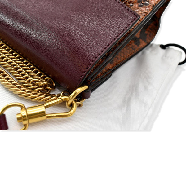 GIVENCHY GV3 Small Python Leather Shoulder Bag Multicolor