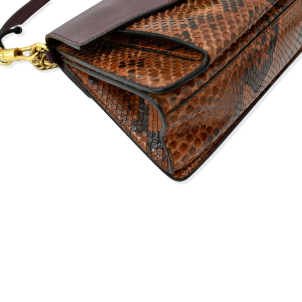 GIVENCHY GV3 Small Python Leather Shoulder Bag Multicolor