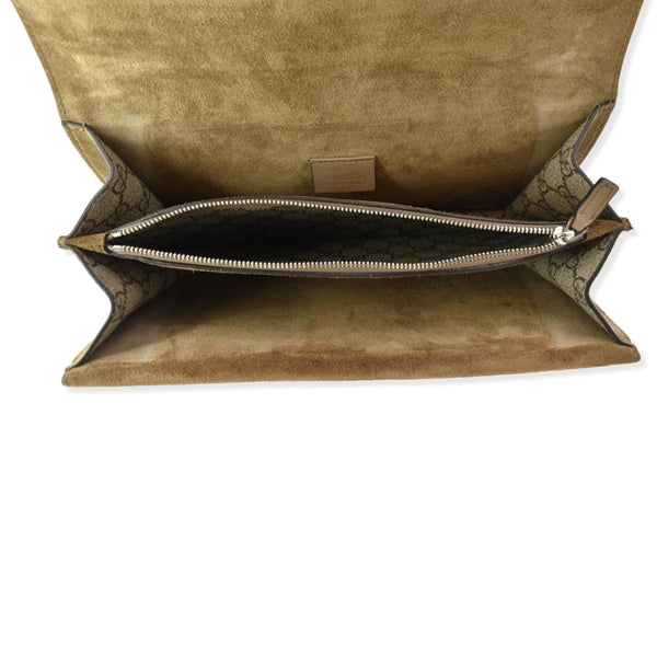 GUCCI Dionysus Small GG Supreme Canvas Shoulder Bag Beige 400249
