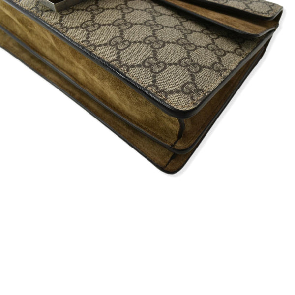 GUCCI Dionysus Small GG Supreme Canvas Shoulder Bag Beige 400249