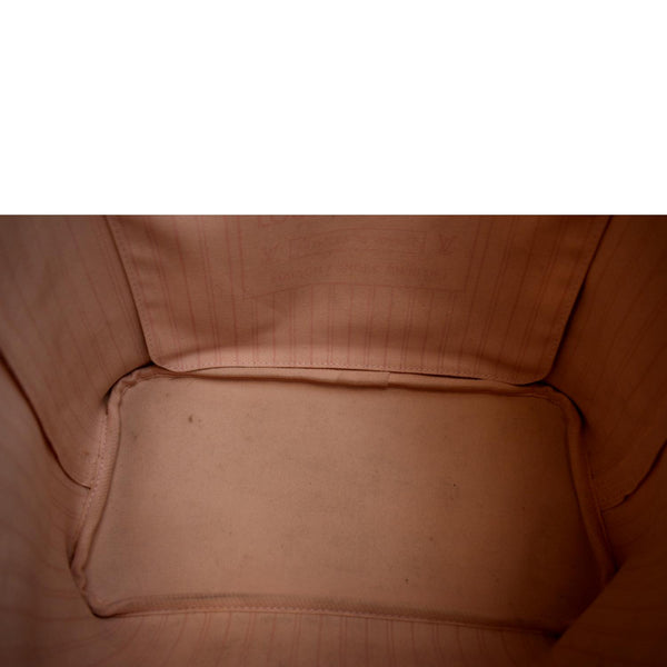 LOUIS VUITTON Neverfull MM Damier Azur Shoulder Bag White