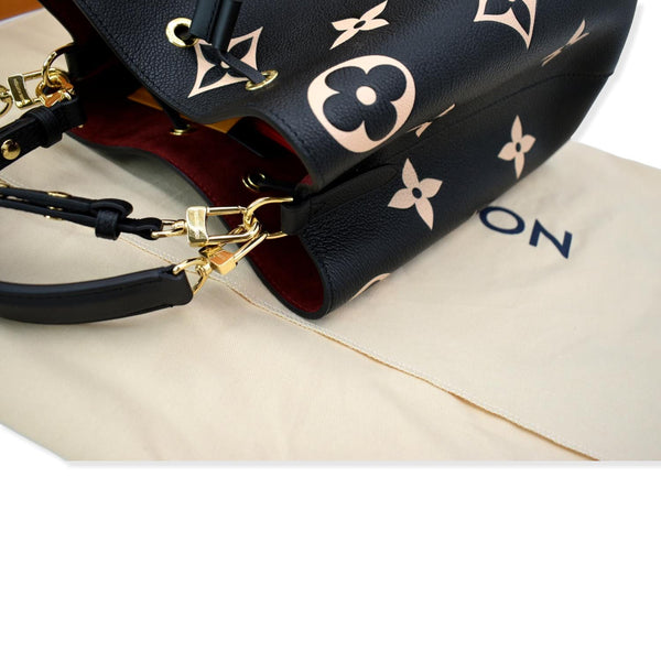 LOUIS VUITTON NeoNoe MM Bicolor Monogram Empreinte Shoulder Bag Black