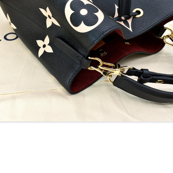LOUIS VUITTON NeoNoe MM Bicolor Monogram Empreinte Shoulder Bag Black