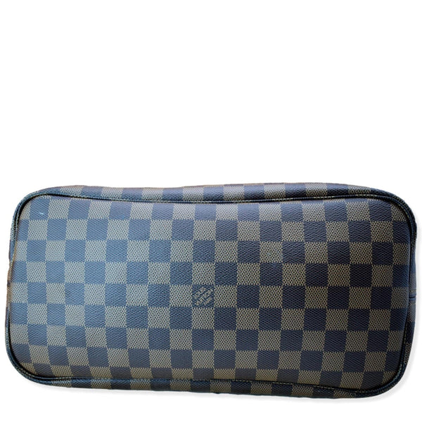 LOUIS VUITTON Neverfull MM Damier Ebene Tote Bag Brown