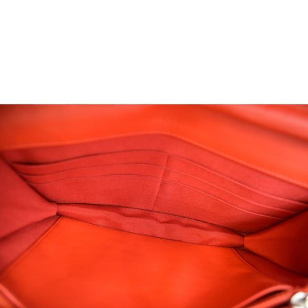 CHANEL WOC Patent Leather Wallet On Chain Clutch Bag Red