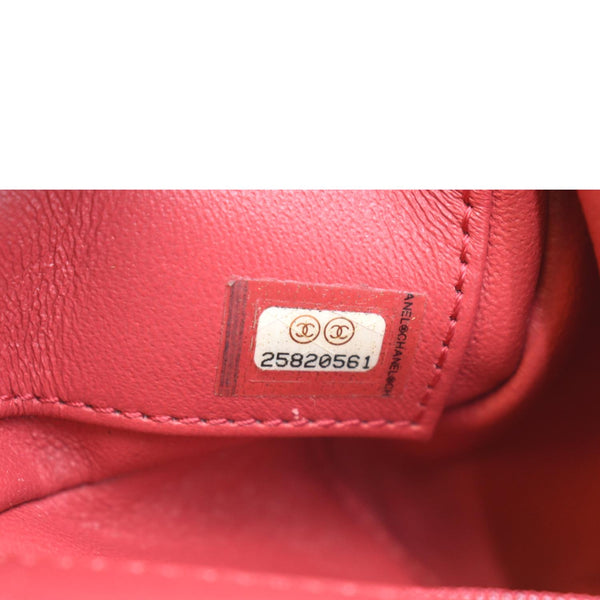 CHANEL Business Affinity Small Caviar Quilted Shoulder Bag Red