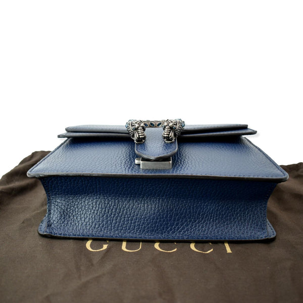 GUCCI Dionysus Mini Leather Crossbody Bag Blue 421970