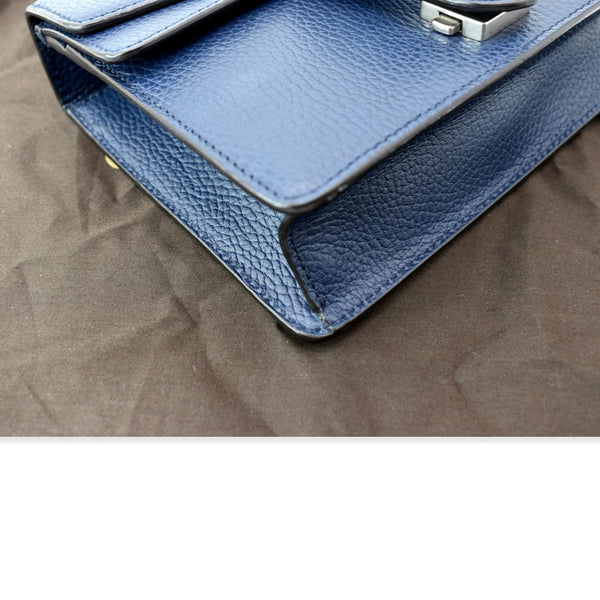 GUCCI Dionysus Mini Leather Crossbody Bag Blue 421970