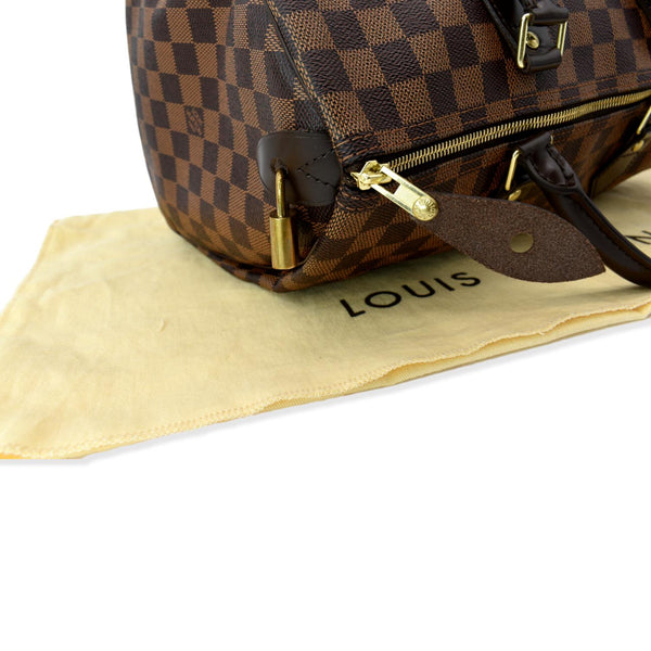 LOUIS VUITTON Speedy 35 Damier Ebene Satchel Bag Brown