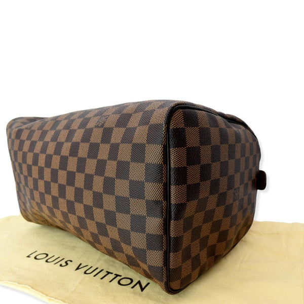 LOUIS VUITTON Speedy 35 Damier Ebene Satchel Bag Brown