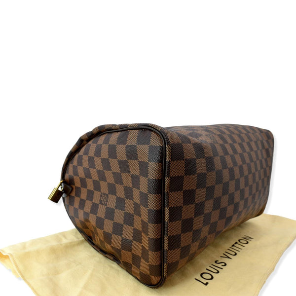 LOUIS VUITTON Speedy 35 Damier Ebene Satchel Bag Brown