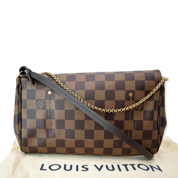 LOUIS VUITTON Favorite MM Damier Ebene Crossbody Bag Brown
