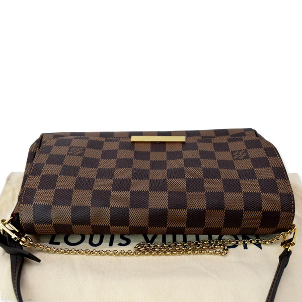 LOUIS VUITTON Favorite MM Damier Ebene Crossbody Bag Brown