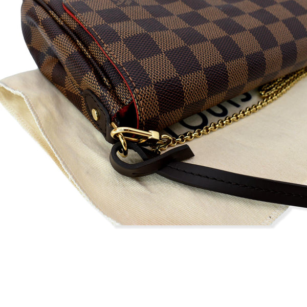 LOUIS VUITTON Favorite MM Damier Ebene Crossbody Bag Brown