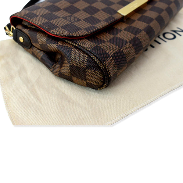 LOUIS VUITTON Favorite MM Damier Ebene Crossbody Bag Brown