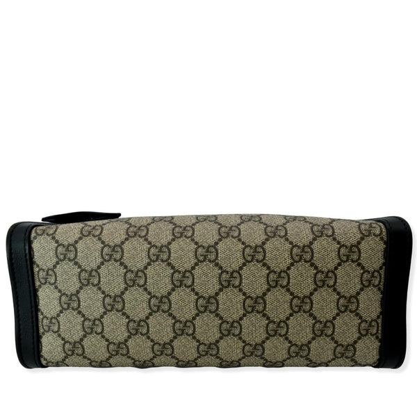 GUCCI Padlock Small GG Supreme Canvas Shoulder Bag Beige/Ebony 498156