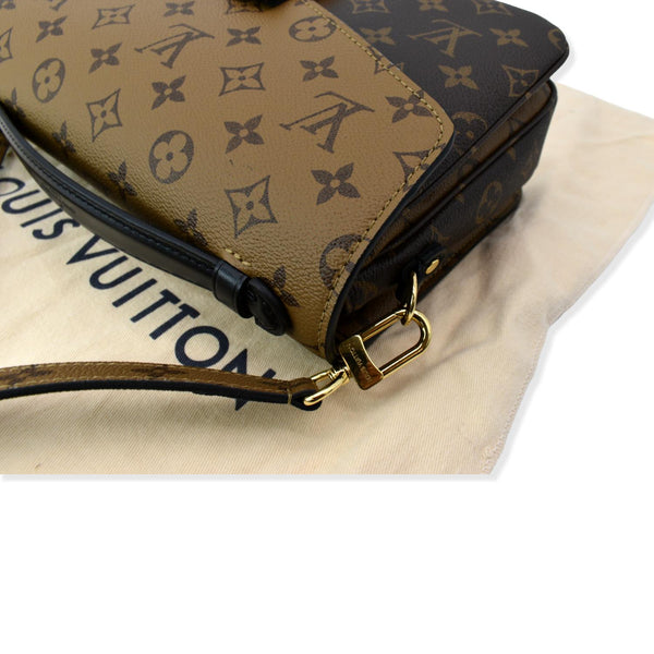 LOUIS VUITTON Metis Pochette Reverse Monogram Canvas Crossbody Bag Brown